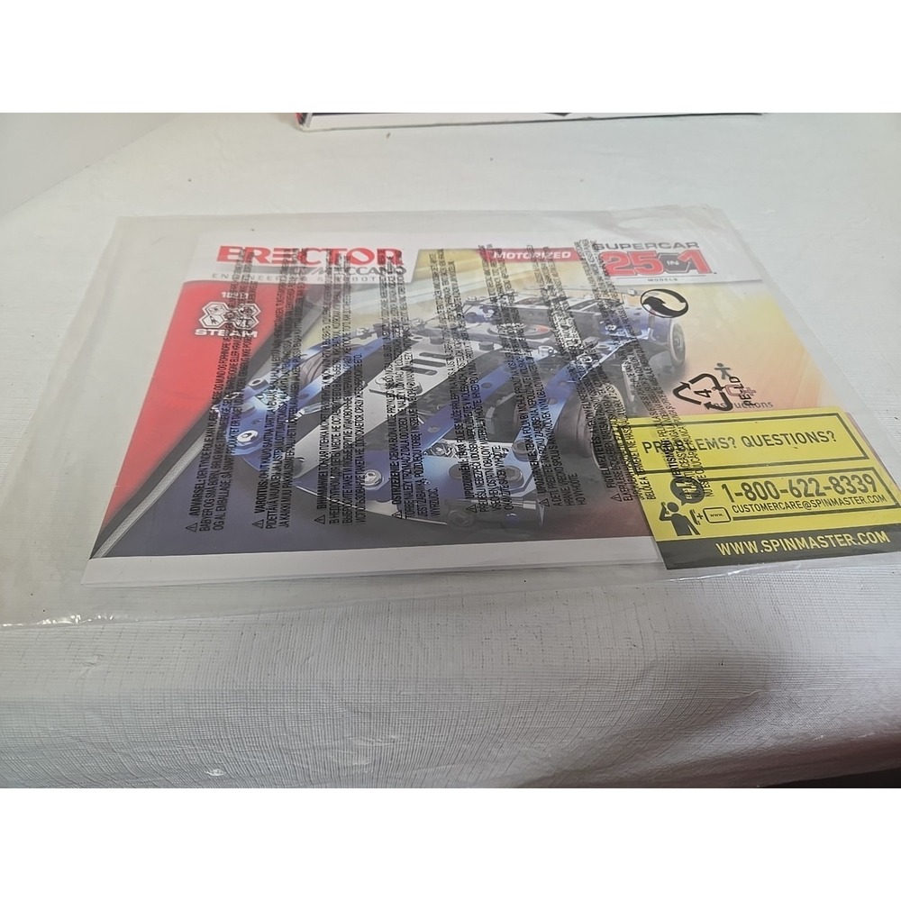 SUPERCAR ERECTOR Building SET Meccano 18211 Motorized 25 Models in 1 Spinmaster - Picture 14 of 14